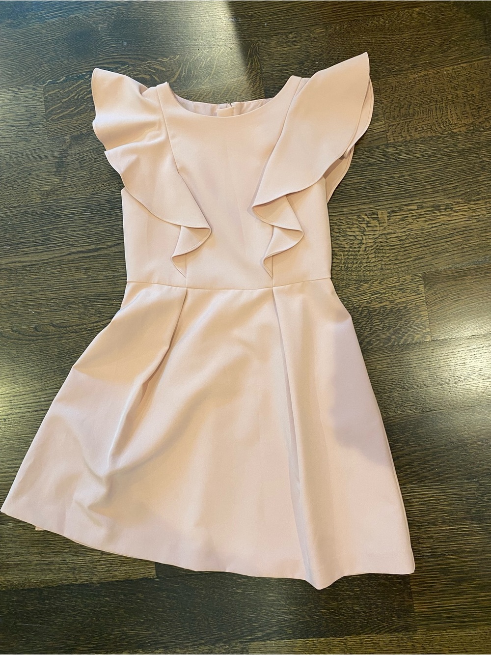 Milly Pale Pink Ruffle Sleeve Party Dress